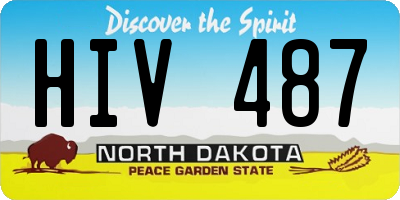 ND license plate HIV487