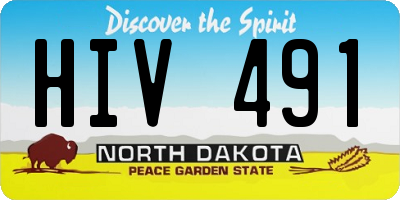 ND license plate HIV491