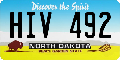 ND license plate HIV492