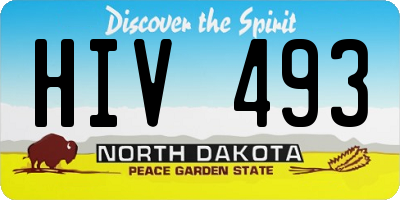 ND license plate HIV493