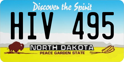 ND license plate HIV495