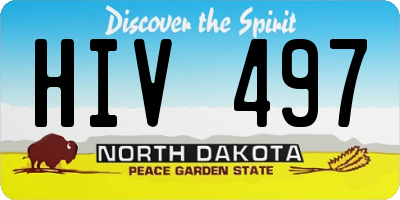 ND license plate HIV497