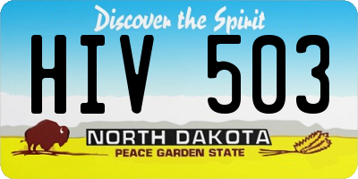 ND license plate HIV503