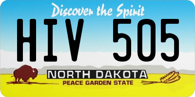 ND license plate HIV505