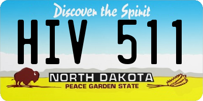 ND license plate HIV511