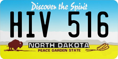 ND license plate HIV516