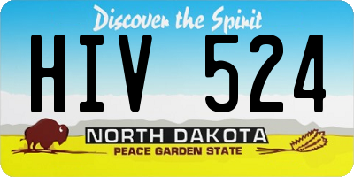ND license plate HIV524