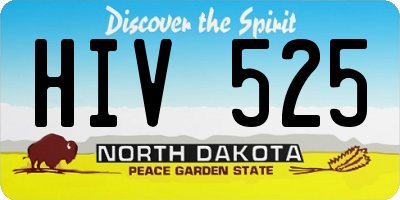 ND license plate HIV525