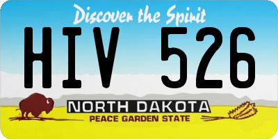 ND license plate HIV526