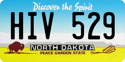ND license plate HIV529
