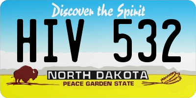 ND license plate HIV532