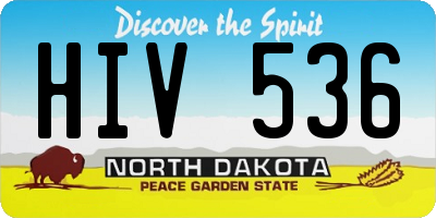 ND license plate HIV536
