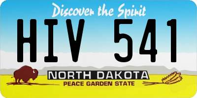 ND license plate HIV541
