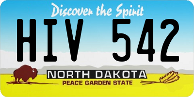 ND license plate HIV542