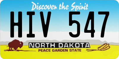 ND license plate HIV547