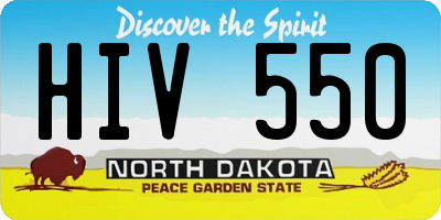 ND license plate HIV550