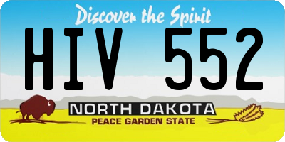 ND license plate HIV552
