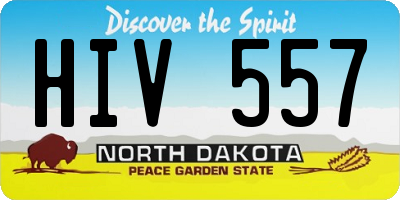 ND license plate HIV557