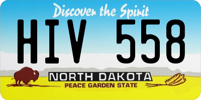 ND license plate HIV558