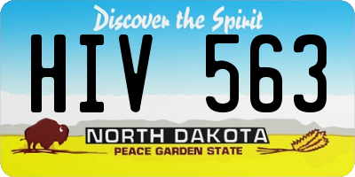 ND license plate HIV563