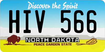 ND license plate HIV566
