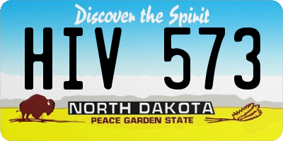 ND license plate HIV573