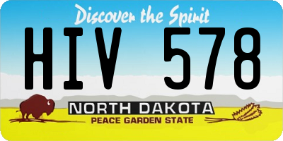 ND license plate HIV578