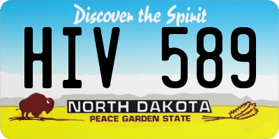 ND license plate HIV589