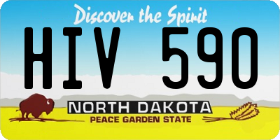 ND license plate HIV590