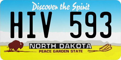 ND license plate HIV593
