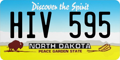 ND license plate HIV595