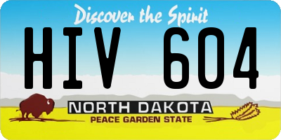 ND license plate HIV604