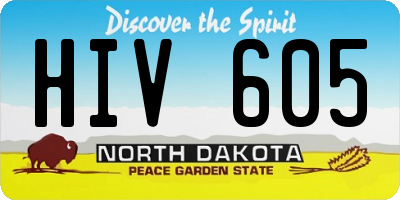 ND license plate HIV605