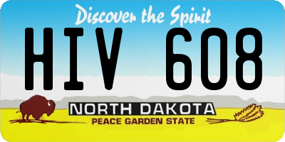 ND license plate HIV608