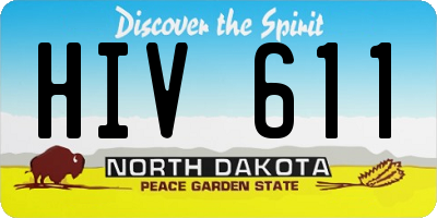 ND license plate HIV611