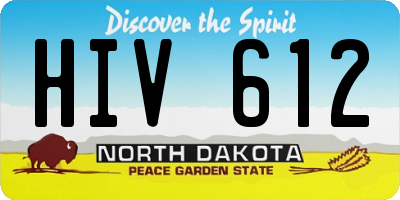 ND license plate HIV612