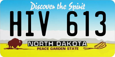 ND license plate HIV613