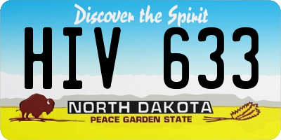 ND license plate HIV633