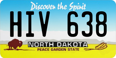 ND license plate HIV638