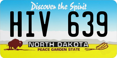 ND license plate HIV639
