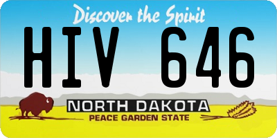 ND license plate HIV646