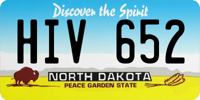ND license plate HIV652