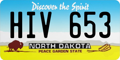 ND license plate HIV653