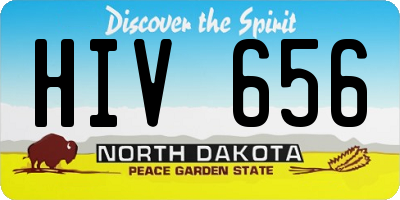 ND license plate HIV656