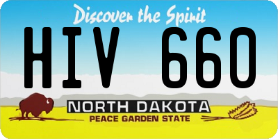 ND license plate HIV660