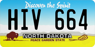 ND license plate HIV664