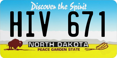 ND license plate HIV671