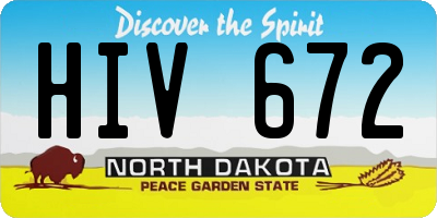 ND license plate HIV672