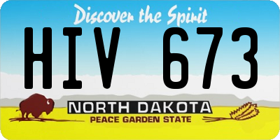 ND license plate HIV673