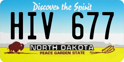 ND license plate HIV677